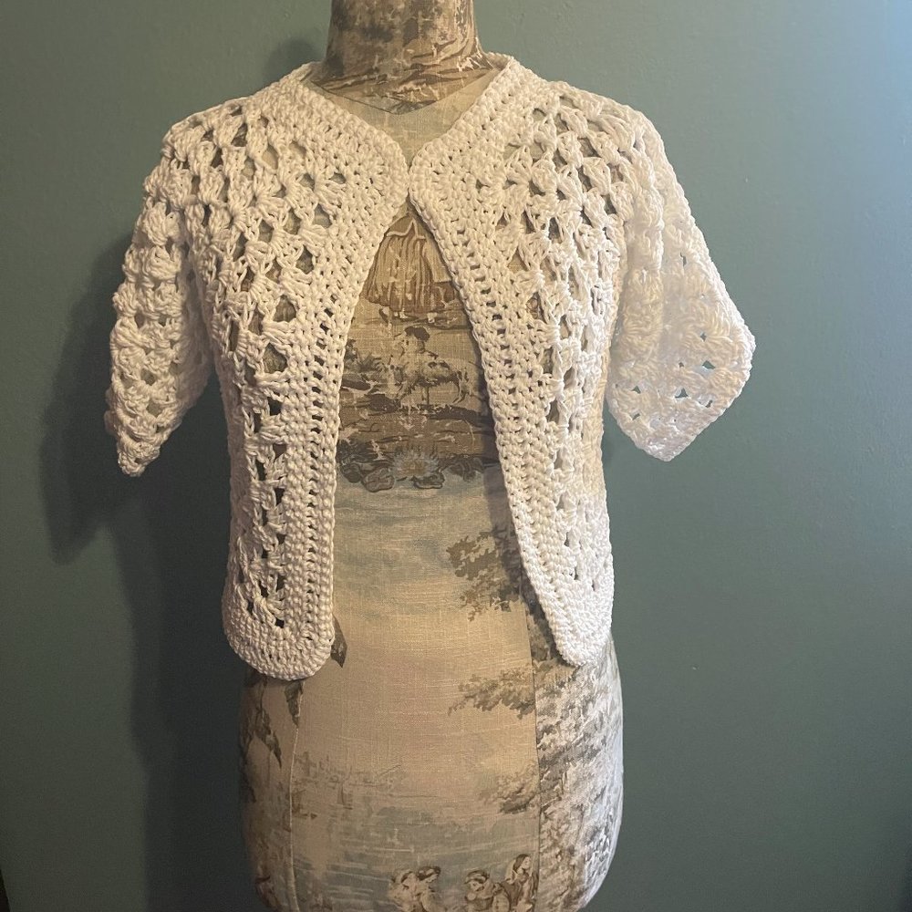 White crochet jacket